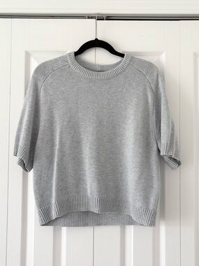 NWT Abercrombie Grey Short Sleeve Sweater